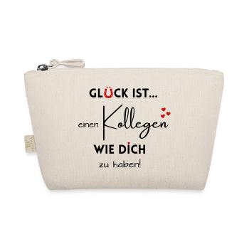 Glück ist einen Kollegen wie Dich zu haben! - Bio-Täschchen - Natur - Vorne