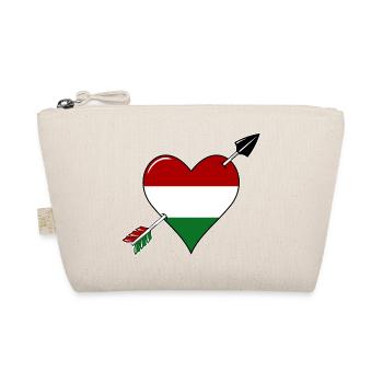 Hongrie drapeau coeur amoureux - Trousse biologique - nature - Devant