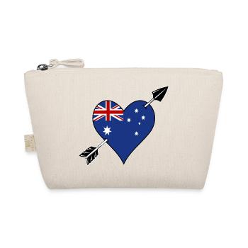 Australien Flagge Herz verliebt - Bio-Täschchen - Natur - Vorne