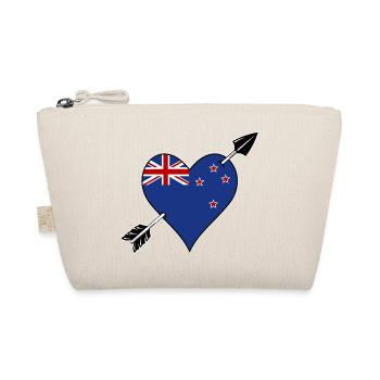 New Zealand flag heart in love - Organic Pouch - nature - Front