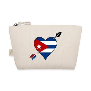 Cuba flag heart in love - Organic Pouch - nature - Front