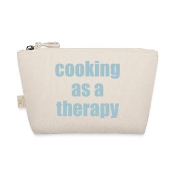 cooking as a therapy Spruch mit Bedeutung - Bio-Täschchen - Natur - Vorne
