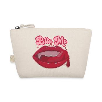 Sexy Groovy Halloween Design - Vampire Fangs - Organic Pouch - nature - Front