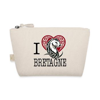 i love bretagne hermine celtique tribale - Trousse biologique - nature - Devant