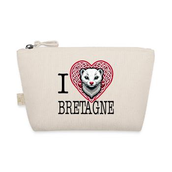i love bretagne hermine celtique tribale - Trousse biologique - nature - Devant