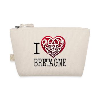 I Love Bretagne Heart of Dragon Triskelion - Organic Pouch - nature - Front