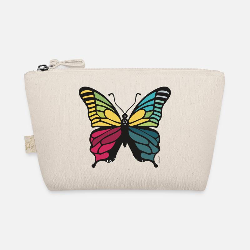 Lebendiger Regenbogenschmetterling - Bio-Täschchen - Natur