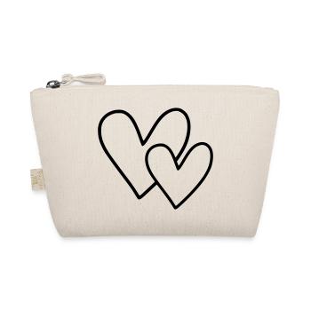 2 Hearts - Organic Pouch - nature - Front