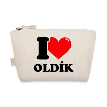 I love oldík First name - Organic Pouch - nature - Front