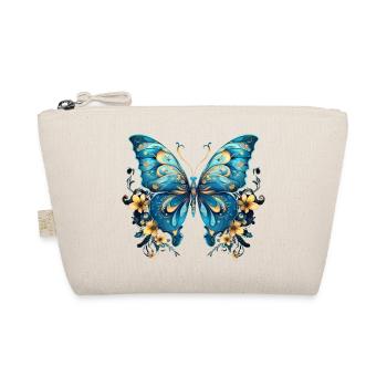 Beautiful Blue Butterfly - Organic Pouch - nature - Front