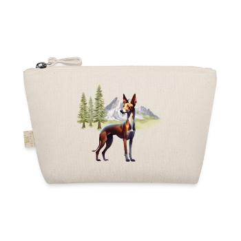 Podenco - Podenko Shirt Motif - Organic Pouch - nature - Front