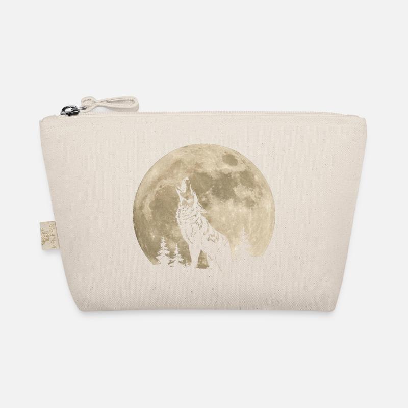 Wolf Mond Wald Bio-Täschchen