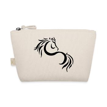 Funny Horse Princess Mane Gift Idea Tribal - Organic Pouch - nature - Front