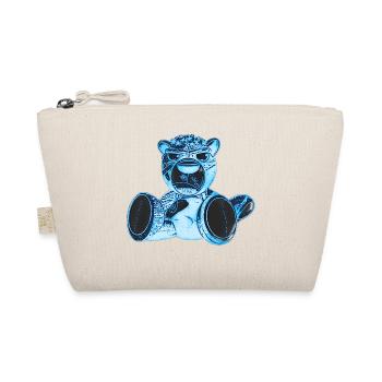 Creepy Teddy Blue - Bio-Täschchen - Natur - Vorne