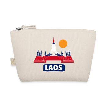 Laos Lao Laotian Flag Elephant Lao I Gift - Organic Pouch - nature - Front