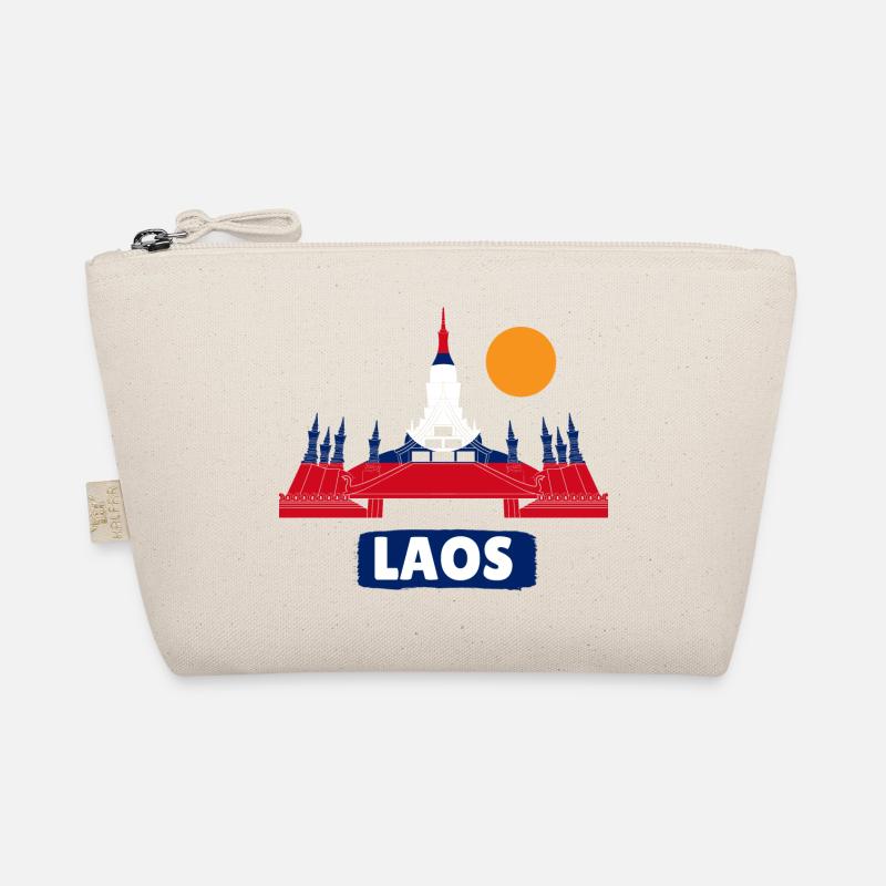 Laos Lao Drapeau Laotien éléphant Lao I cadeau Trousse biologique