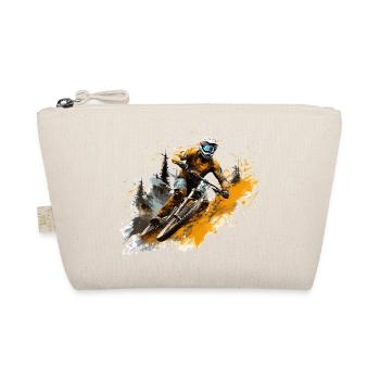 Mountain Biker Design Freestyle Mountain Bike - Organic Pouch - nature - Front