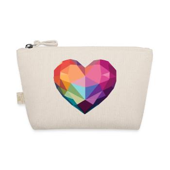 Amour - Cœur Low Poly - Trousse biologique - nature - Devant