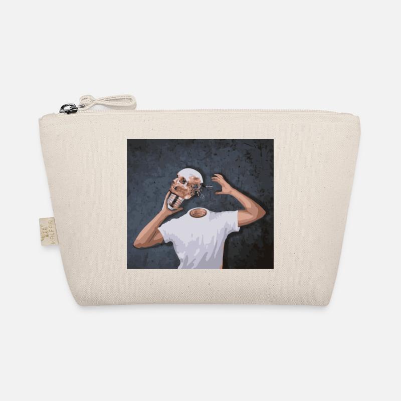 Skull in hand - Organic Pouch - nature