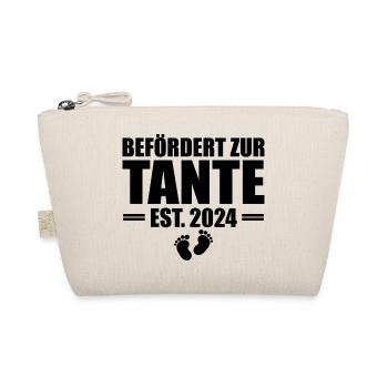 Befördert zur Tante 2024 - Bio-Täschchen - Natur - Vorne