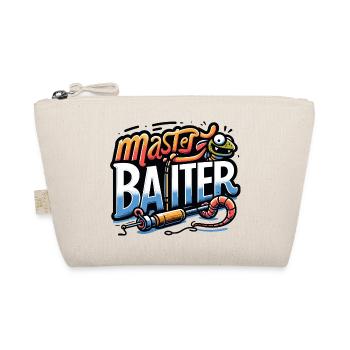 Humorous 'Master Baiter' Fishing Themed T-Shirt - Organic Pouch - nature - Front