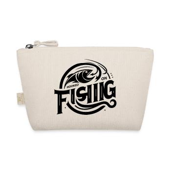 « Élégant Hooked On Fishing Tee - parfait pour l’angle - Trousse biologique - nature - Devant