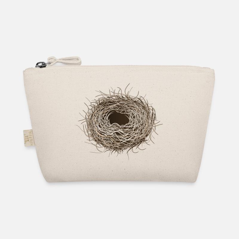 empty bird's nest or easter basket for spring Organic Pouch