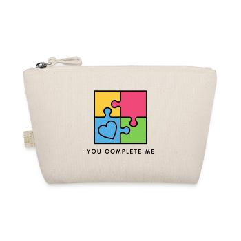 You Complete Me True Love Valentine's Day - Organic Pouch - nature - Front