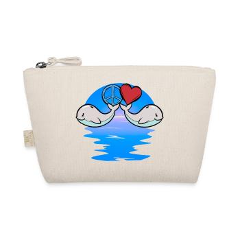 Baby Wal Fisch Meeressäuger Kinder Peace - Bio-Täschchen - Natur - Vorne