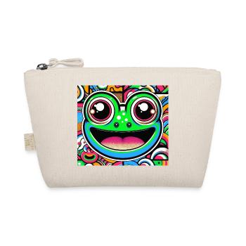 Grenouille Pop Art - Trousse biologique - nature - Devant