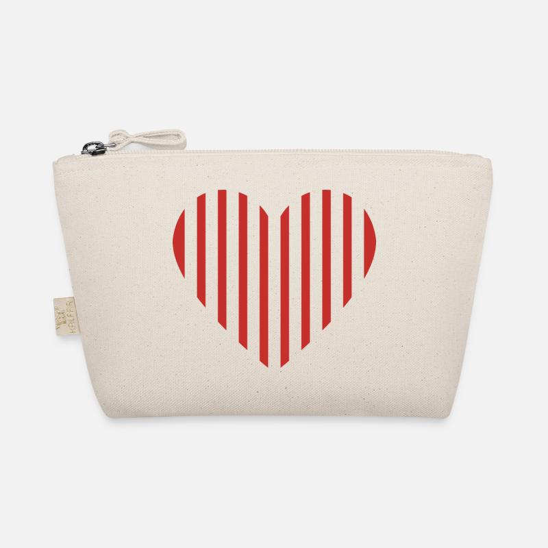 Rotes Herz Bio-Täschchen