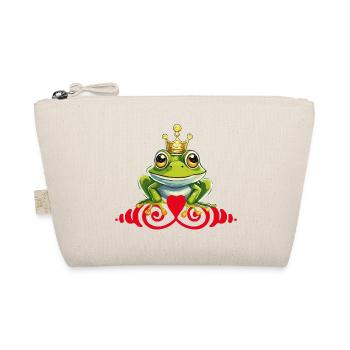 Frog Prince Kiss King - Organic Pouch - nature - Front
