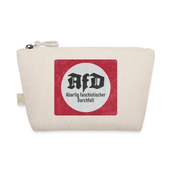 ANTI AFD STICKER, FASCHISTISCHER DURCHFALL - Bio-Täschchen - Natur - Vorne