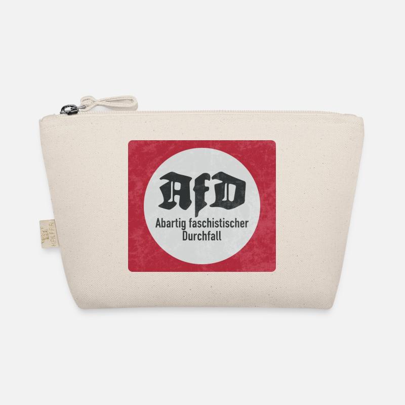 ANTI AFD STICKER, FASCHISTISCHER DURCHFALL Bio-Täschchen