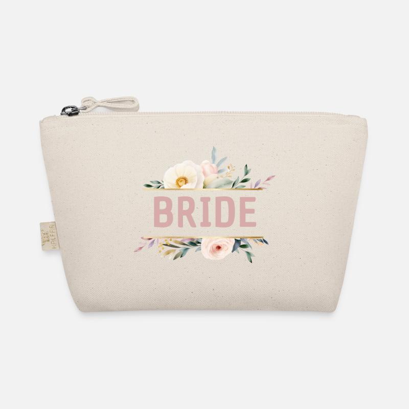 Team Bride! Blumen, bunt, personalisierbar Bio-Täschchen