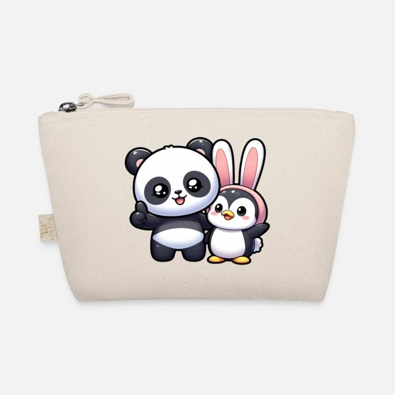 Panda und Pinguin Bio-Täschchen