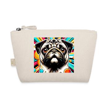 Carlin chien Pop Art - Trousse biologique - nature - Devant