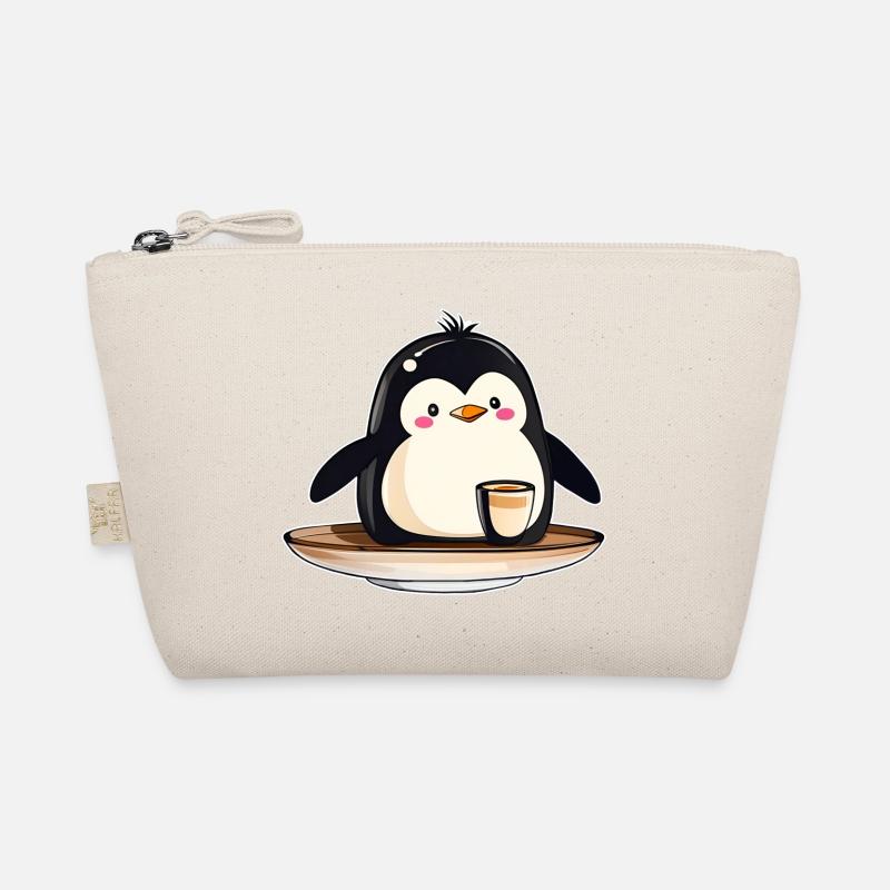 Cute Penguin with Coffee III Organic Pouch