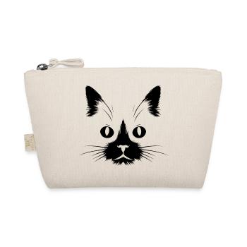 Cat, Cat Motif - Organic Pouch - nature - Front
