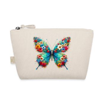 Butterfly decorated with flowers - Organic Pouch - nature - Front
