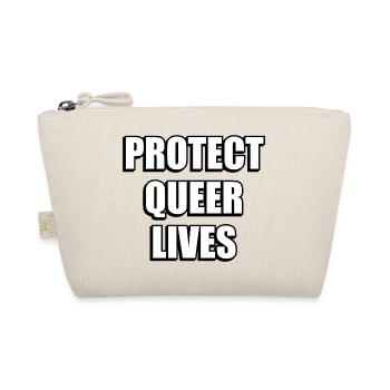 Protect Queer Lives - Organic Pouch - nature - Front