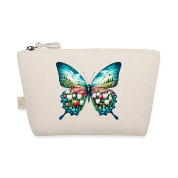 Butterfly flowers tulips tulip - Organic Pouch - nature - Front