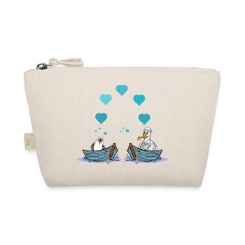 Seagulls Seagull Love Heart Valentine Sailor Boat - Organic Pouch - nature - Front