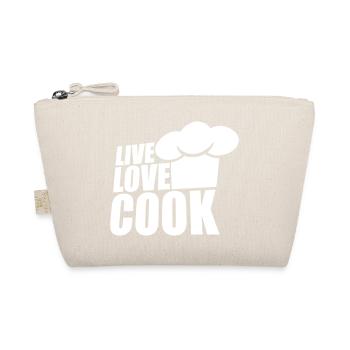 Live Love Cook Life Love Cooking Kitchen Master - Organic Pouch - nature - Front