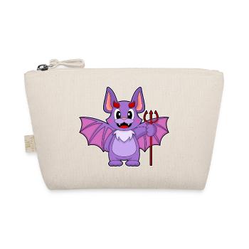 Fledermaus Halloween Teufel - Bio-Täschchen - Natur - Vorne