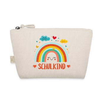 Schulkind 2025 - Regenbogen zur Einschulung - Bio-Täschchen - Natur - Vorne