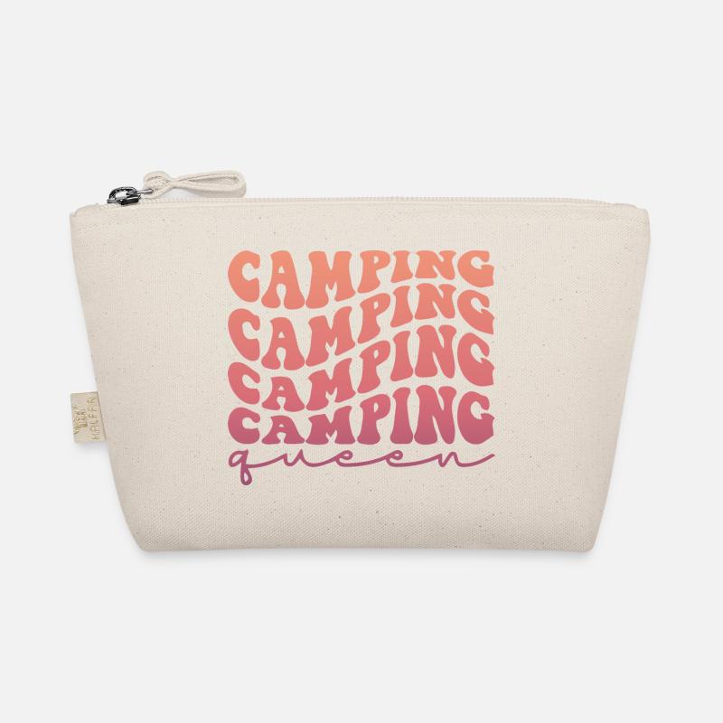Camping Camping Camping Queen - Bio-Täschchen - Natur