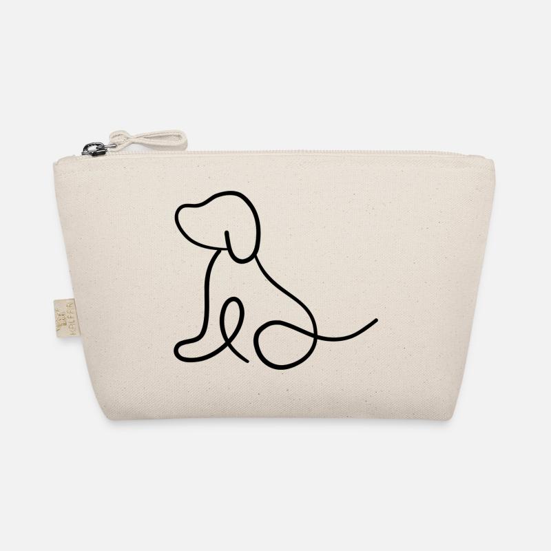Hundewelpen OneLine - Bio-Täschchen - Natur