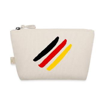 Deutschlandflagge - Style Streifen - Bio-Täschchen - Natur - Vorne