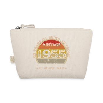 Born In 1955 - Vintage 1955 Retro Birthday - Organic Pouch - nature - Front